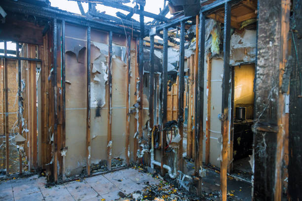 Professional Fire Damage Removal technician working in Mount Royal, NJ